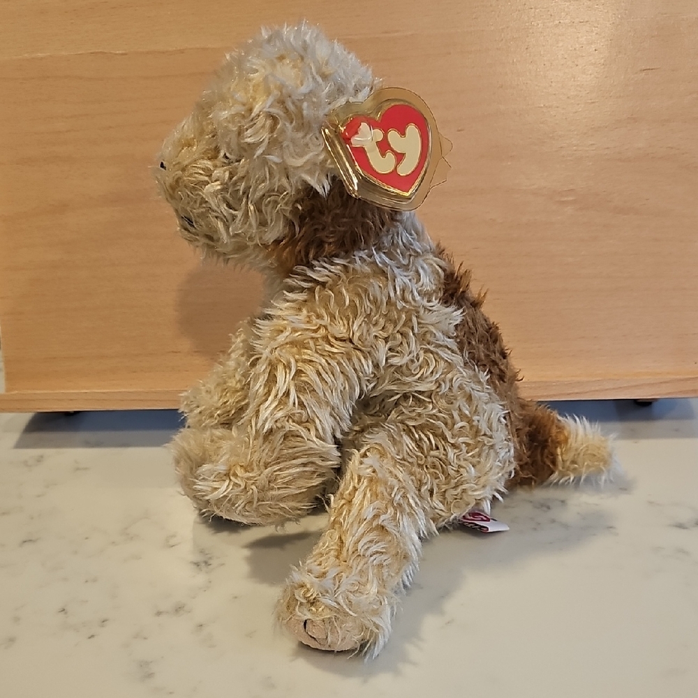 Ty Furry Dog Toy - Tan and Cream